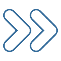 A blue arrow is in the middle of two arrows.
